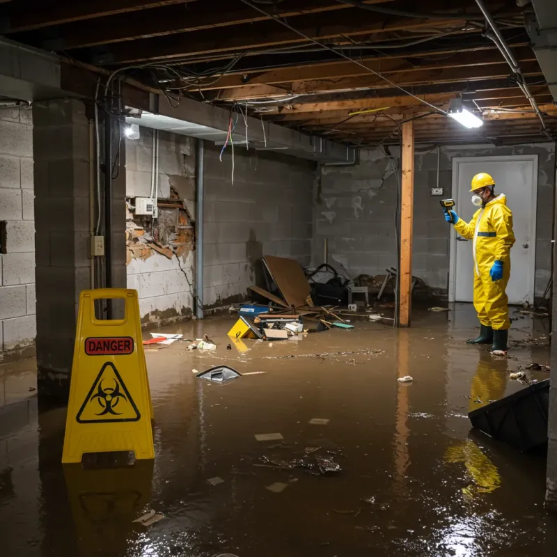 Flooded Basement Electrical Hazard in Stanley, ND Property